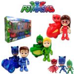 Jucarii Set 6 figurine Eroi in Pijama si 3 masini PJ Masks