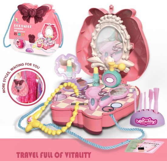 Jucarii Trusa Machiaj Geanta de umar cu Accesorii 21 piese