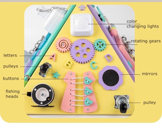 Piramida Montessori lemn Placa multifunctionala detasabila