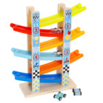 Pista cu 4 masini Circuit Parcare lemn