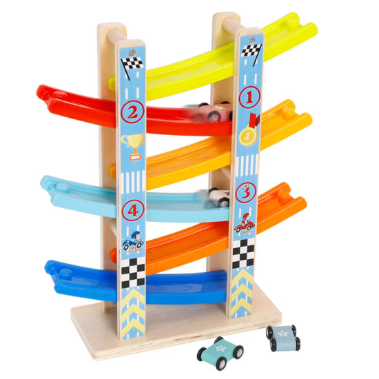 Pista cu 4 masini Circuit Parcare lemn