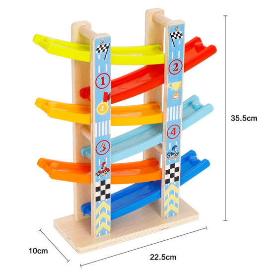 Pista cu 4 masini Circuit Parcare lemn