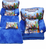 Set Minecraft Fotoliu extensibil triplu 115 cm si Perna plus
