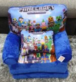 Set Minecraft Fotoliu extensibil triplu 115 cm si Perna plus