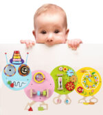 Tabla Montessori cu activitati Omida de perete din lemn