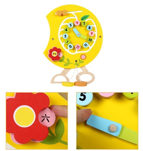 Tabla Montessori cu activitati Omida de perete din lemn