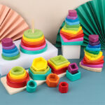 Turn Montessori Stivuire forme geometrice Triunghi