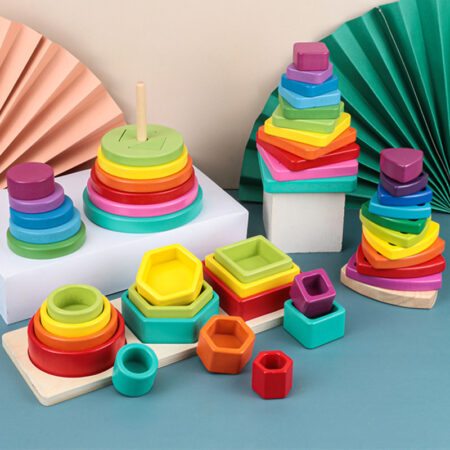 Turn Montessori Stivuire forme geometrice Triunghi