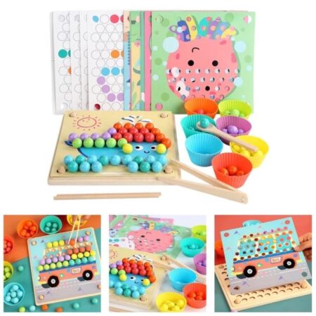 Joc Montessori Sortare bile Indemanare Asociere culori