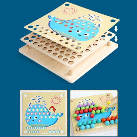 Joc Montessori Sortare bile Indemanare Asociere culori