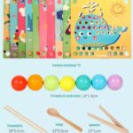 Joc Montessori Sortare bile Indemanare Asociere culori