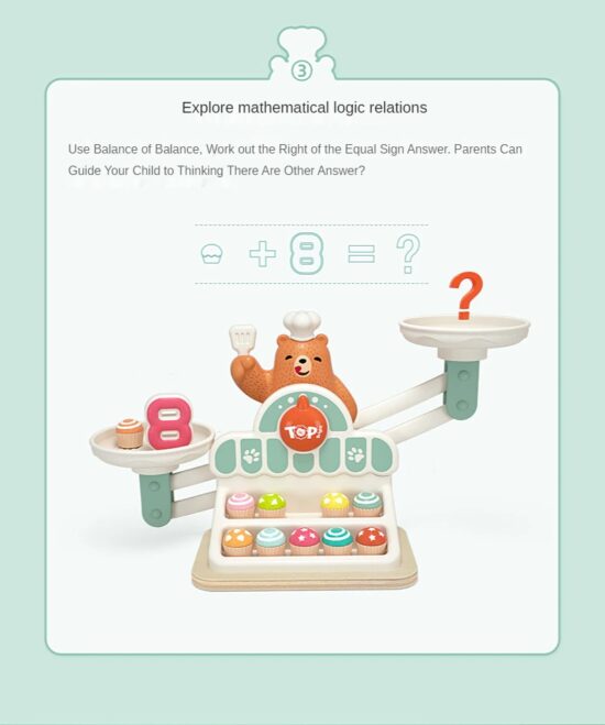 Jucarie Balanta Joc Matematic cu cifre si desert Topbright