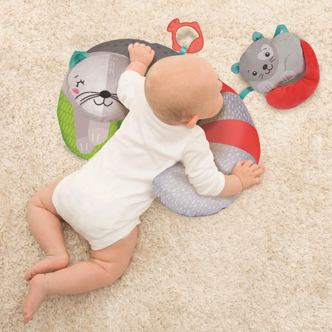 Perna bebe moale Pisica cu Pui si accesorii Clementoni