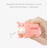 Cuburi moi animalute Set 6 Jucarii senzoriale bebe Squishy