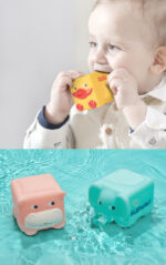 Cuburi moi animalute Set 6 Jucarii senzoriale bebe Squishy