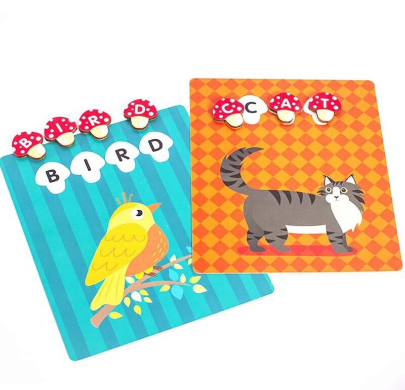 Joc Educativ Pescuim Ciuperca cu Litere Cartonase cu animale