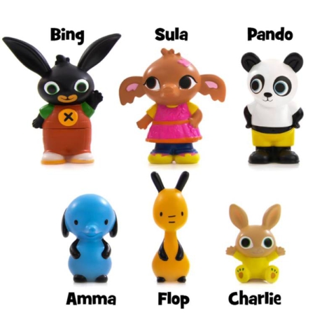 Jucarii Set 6 figurine Bing Sula Panda Amma Flop Charlie