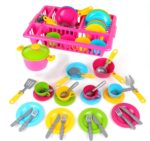 Jucarii Set vase bucatarie Uscator Accesorii pentru gatit 33 pcs