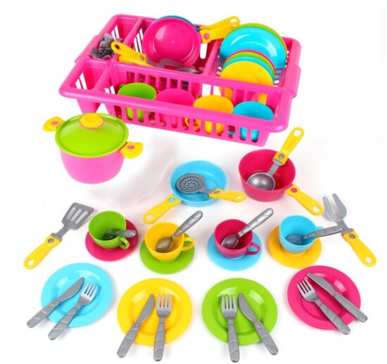 Jucarii Set vase bucatarie Uscator Accesorii pentru gatit 33 pcs