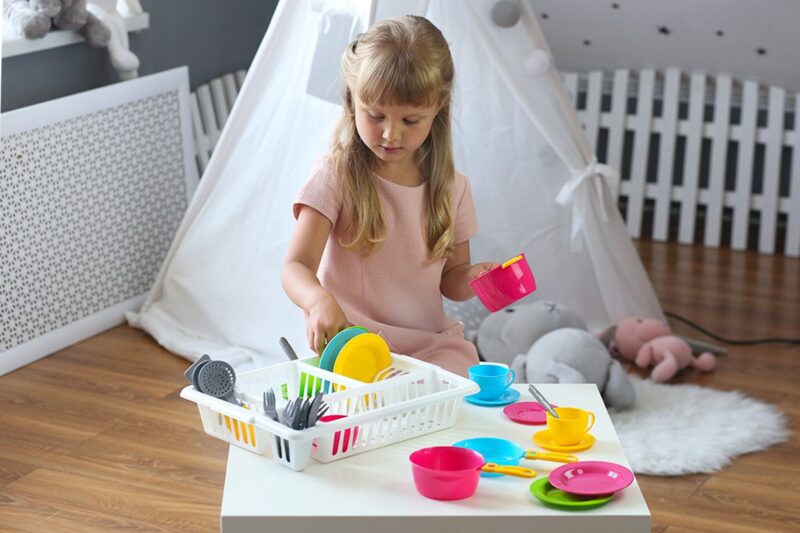 Jucarii Set vase bucatarie Uscator Accesorii pentru gatit 33 pcs