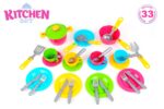 Jucarii Set vase bucatarie Uscator Accesorii pentru gatit 33 pcs