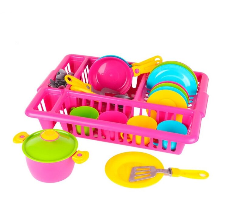 Jucarii Set vase bucatarie Uscator Accesorii pentru gatit 33 pcs