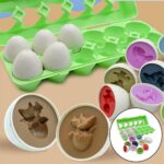 Oua 12 forme Dinozauri colorati Jucarii Montessori STEM