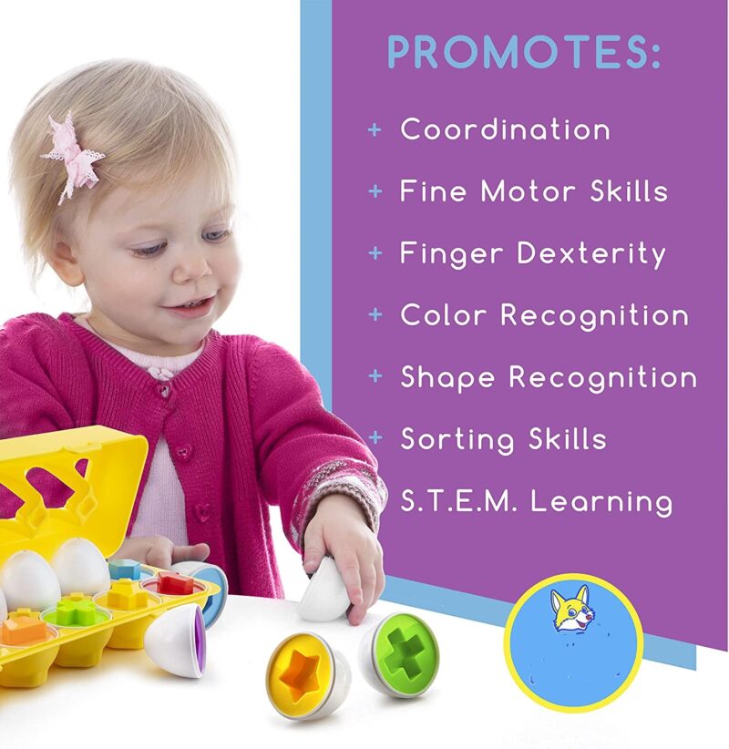 Oua forme geometrice si culori Jucarii Montessori STEM