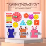 Placa educativa Montessori Calendar Ceas si Puzzle forme