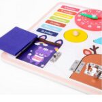Placa educativa Montessori Calendar Ceas si Puzzle forme