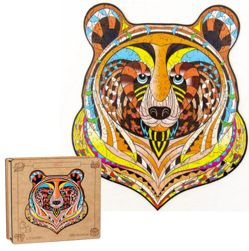 Puzzle din lemn Ursul Jigsaw 151 piese Animale