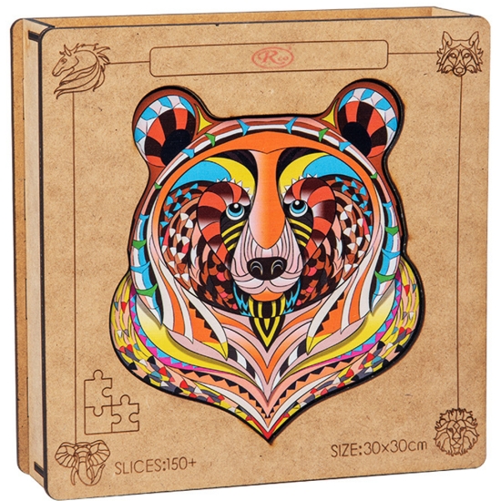 Puzzle din lemn Ursul Jigsaw 151 piese Animale