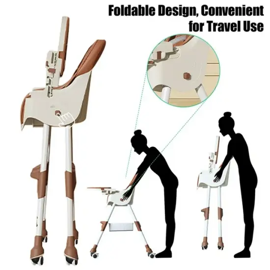 Scaun bebe Pliabil Maro pentru servirea Mesei Reglabil si Pliabil