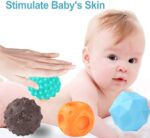Set 10 Mingi Tactile Jucarii senzoriale bebe Bile moi masaj