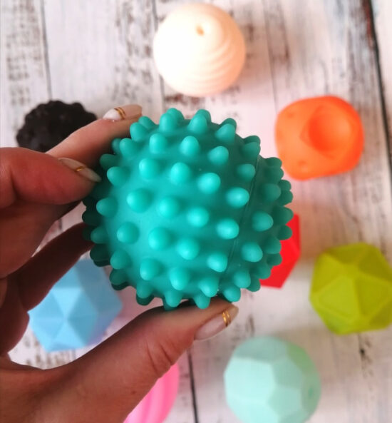 Set 10 Mingi Tactile Jucarii senzoriale bebe Bile moi masaj