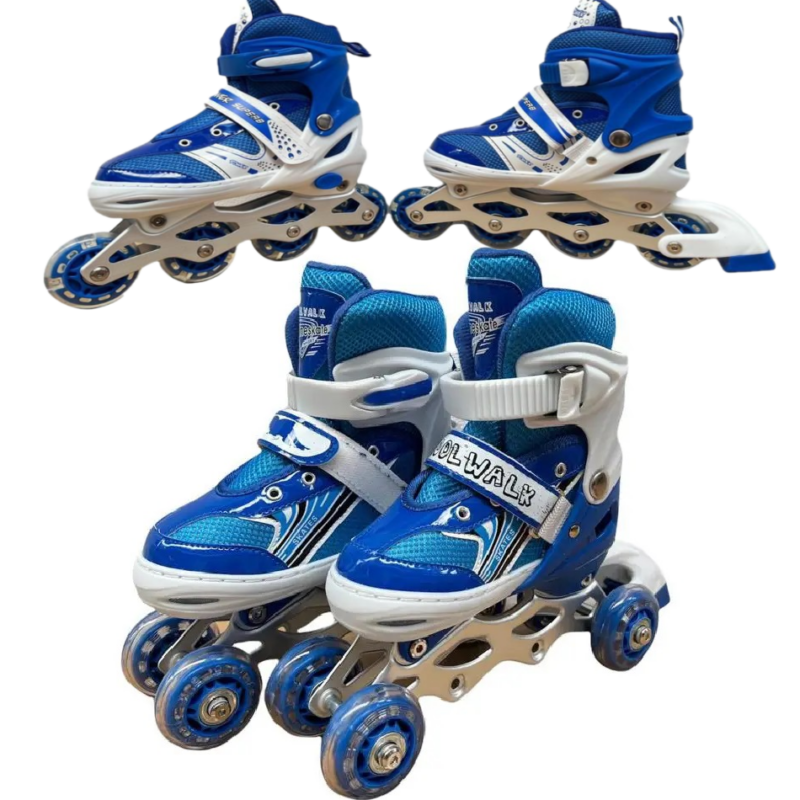 Set Role reglabile Albastru Pozitionarea rotilor 2in1 Ajustabile