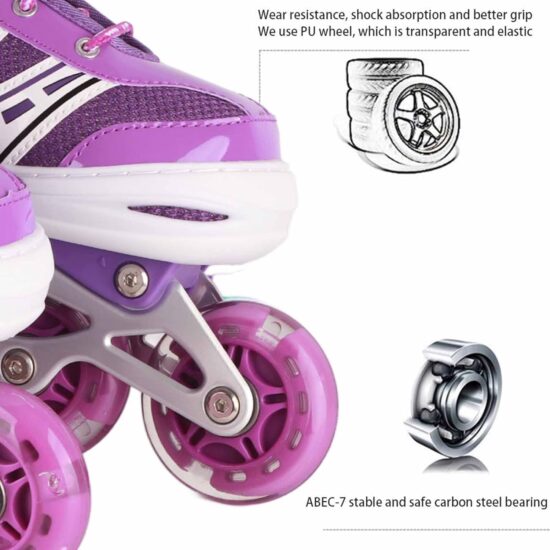 Set Role reglabile Mov Pozitionarea rotilor 2in1 Marime ajustabila