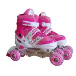 Set Role reglabile Roz Pozitionarea rotilor 2in1 Marime ajustabila