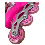 Set Role reglabile Roz Pozitionarea rotilor 2in1 Marime ajustabila