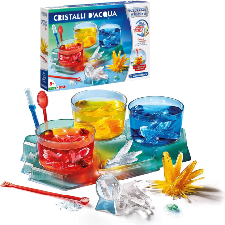 Set creativ Stiinta si Joc cu Cristale de apa colorate Clementoni