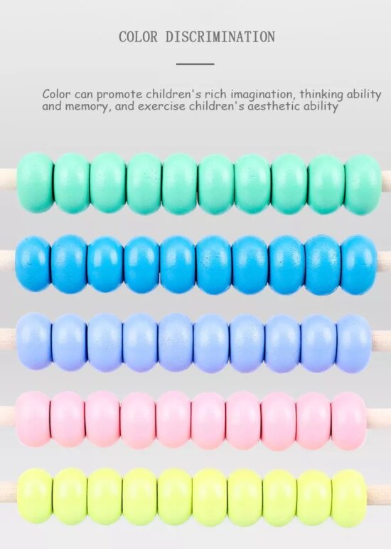 Abac din lemn Montessori Jucarii operatii matematice Ceas