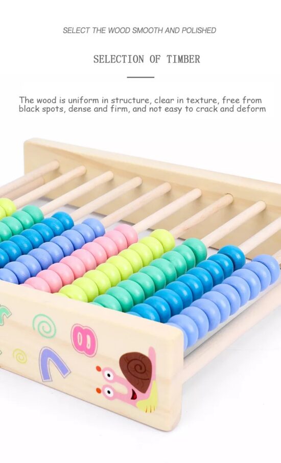 Abac din lemn Montessori Jucarii operatii matematice Ceas