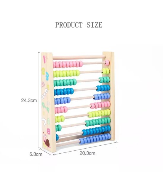 Abac din lemn Montessori Jucarii operatii matematice Ceas