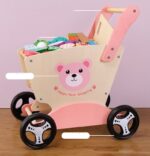 Carucior cumparaturi Alimente lemn Premergator Supermarket