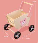 Carucior cumparaturi Alimente lemn Premergator Supermarket