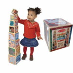 Cuburi din lemn cu Animale Stivuire Piramida Turn Melissa