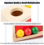 Cutia Permanentei Circuit cu bile tricolore Joc Montessori lemn