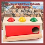 Cutia Permanentei Circuit cu bile tricolore Joc Montessori lemn