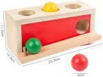 Cutia Permanentei Circuit cu bile tricolore Joc Montessori lemn