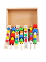 Forme geometrice Jucarii Montessori Puzzle Frigarui din lemn